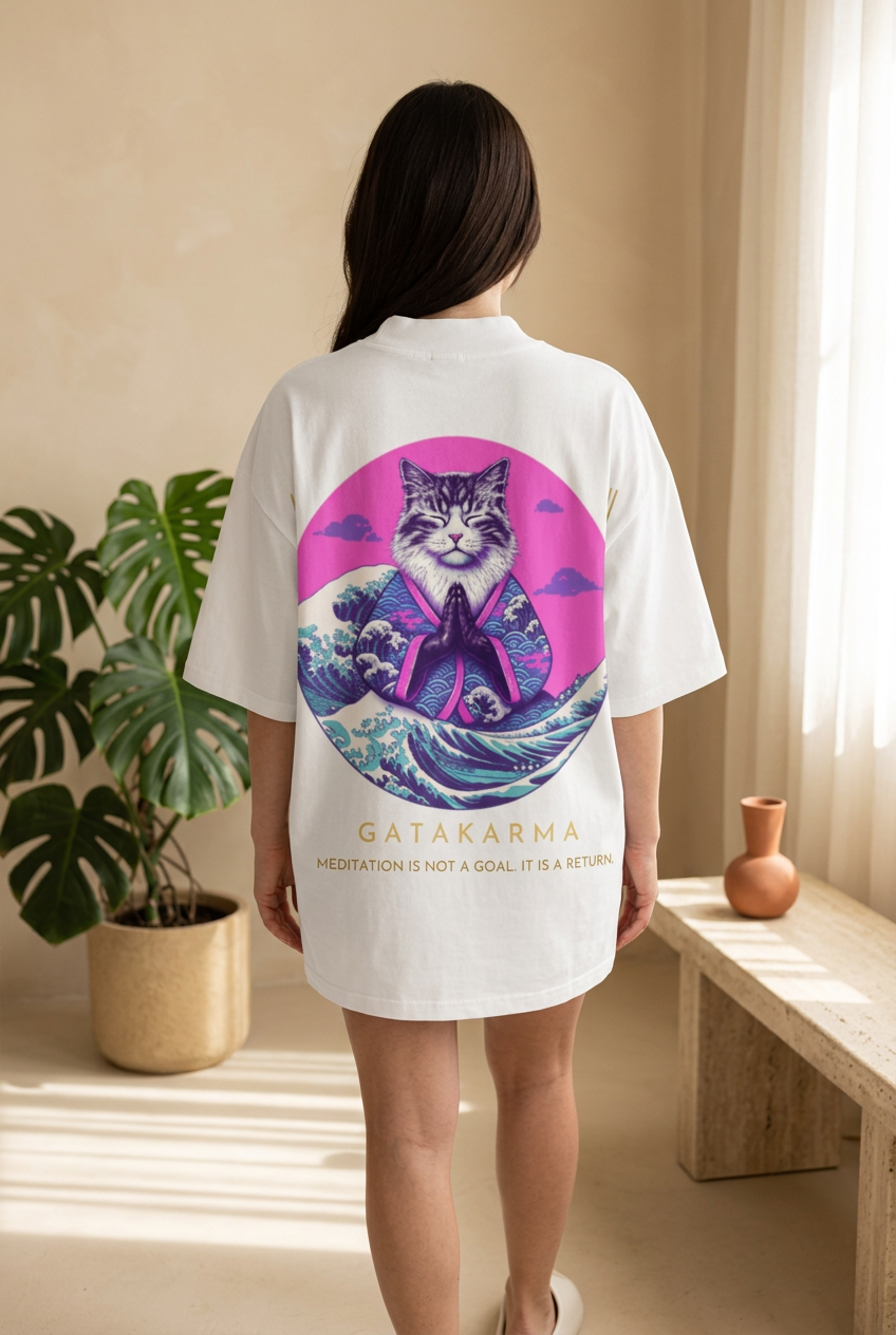 Pink Wave Oversized Tee
