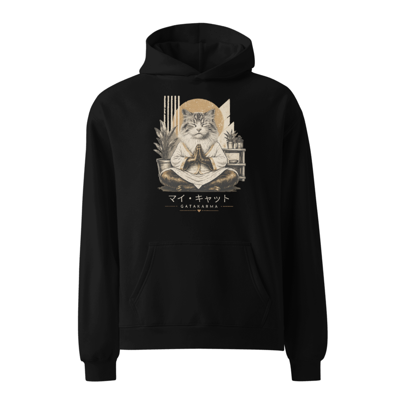 GataKarma Original Hoodie Black, oversized (8/13) — Signature collection by BarnaBorders