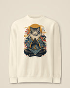 GataKarma Kimono Sweatshirt, sandshell, front view (5/30) — Ukiyo collection by BarnaBorders