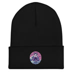 GataKarma Pink Wave Cuffed Beanie, product view 2 of 14 — Pink Wave collection by BarnaBorders