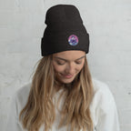GataKarma Pink Wave Cuffed Beanie, product view 10 of 14 — Pink Wave collection by BarnaBorders