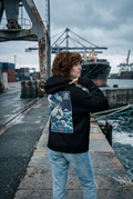 GataKarma Marea Hoodie, industrial harbour, grey sea and sky (1/3) — MAREA collection by BarnaBorders