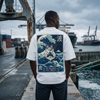 Marea porté de dos, posture décontractée au port