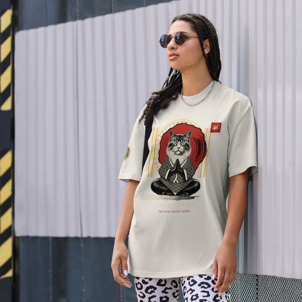 GataKarma Mineral Faded Oversized Tee, product view 13 of 13 — Artist Edition by BarnaBorders