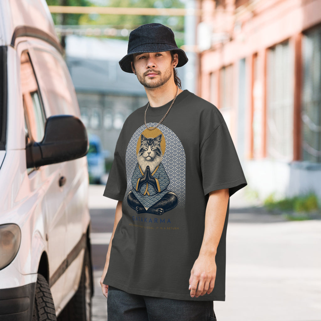 GataKarma Kimono Faded Tee, product view 5 of 9 — Ukiyo collection by BarnaBorders