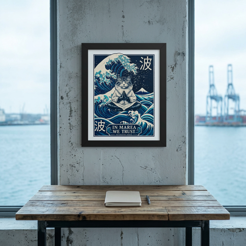 Poster Marea dans un bureau de loft près du port