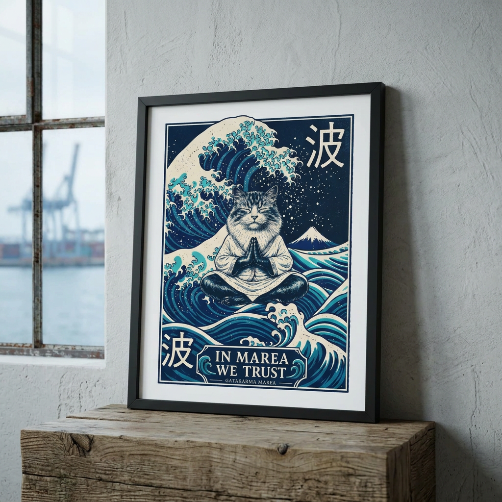 GataKarma Marea Framed Poster, product view 1 of 1 — MAREA collection by BarnaBorders