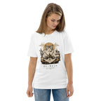 GataKarma Ukiyo Tee Paper, paper white, front, worn, close (4/7) — Ukiyo collection by BarnaBorders