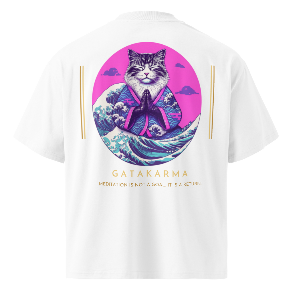 GataKarma Pink Wave Oversized Tee (4/9) — Pink Wave collection by BarnaBorders