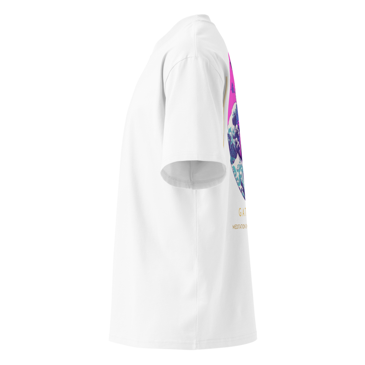 GataKarma Pink Wave Oversized Tee, product view 4 of 7 — Pink Wave collection by BarnaBorders