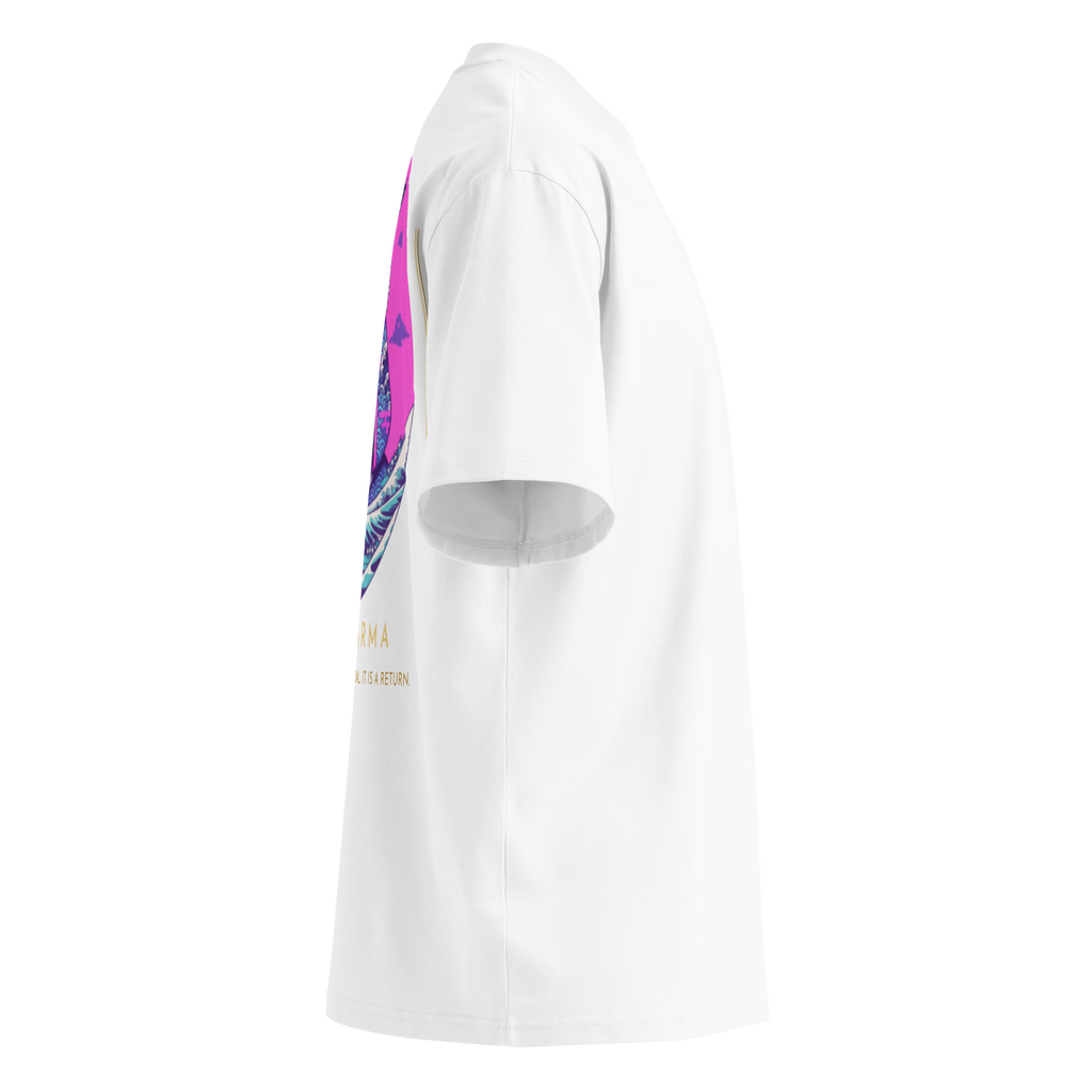 GataKarma Pink Wave Oversized Tee (7/9) — Pink Wave collection by BarnaBorders