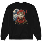 GataKarma Kanagawa Oversized Sweatshirt, heather white, product view 2 of 4 — Artist Edition by BarnaBorders
