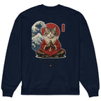 GataKarma Kanagawa Oversized Sweatshirt, heather white, product view 3 of 4 — Artist Edition by BarnaBorders