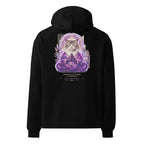 GataKarma Galaxia Hoodie, black, back view — Cosmic collection by BarnaBorders