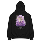 GataKarma Galaxia Hoodie, black, back view — Cosmic collection by BarnaBorders