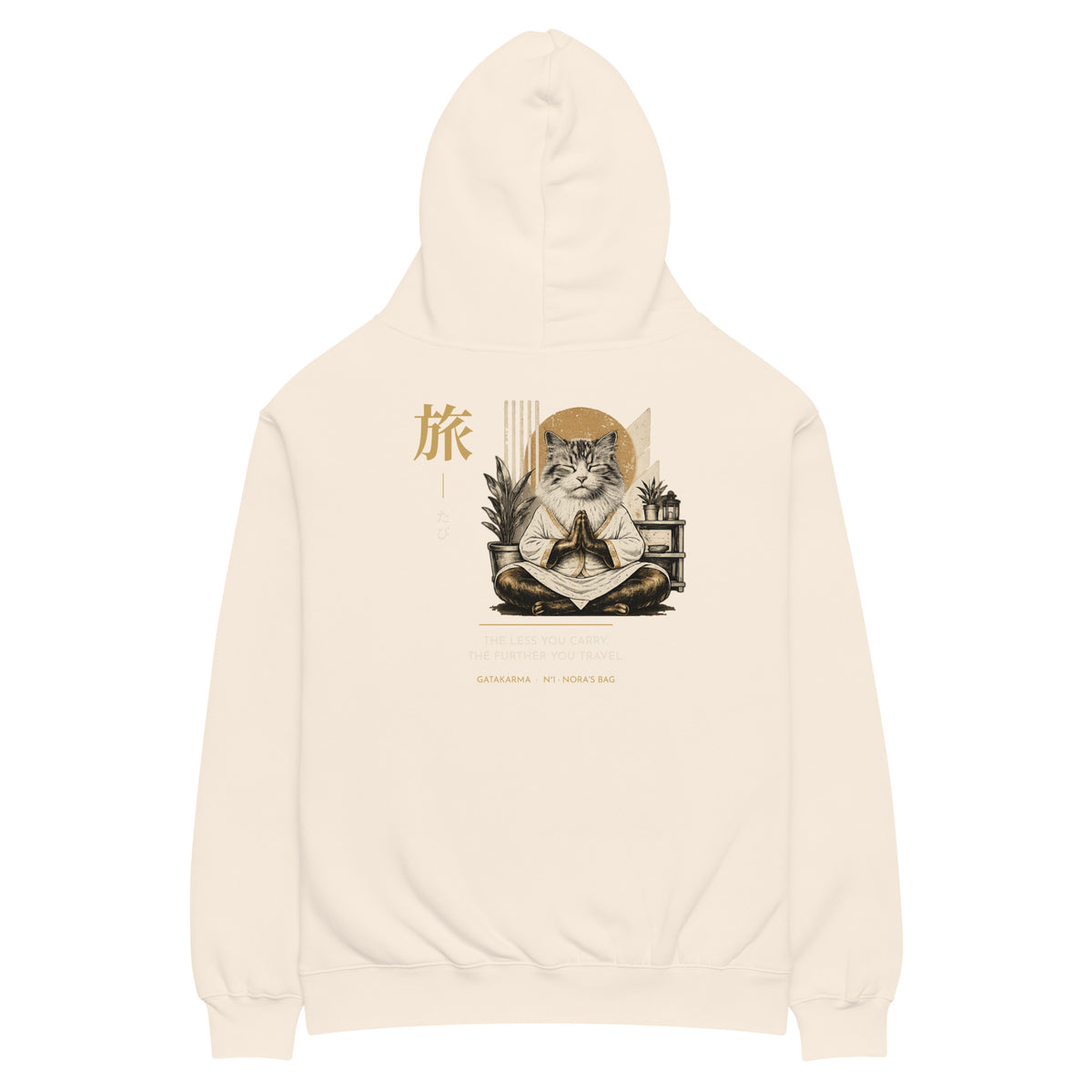 GataKarma Maxim 旅 Hoodie, product view 7 of 15 — Maxims collection by BarnaBorders