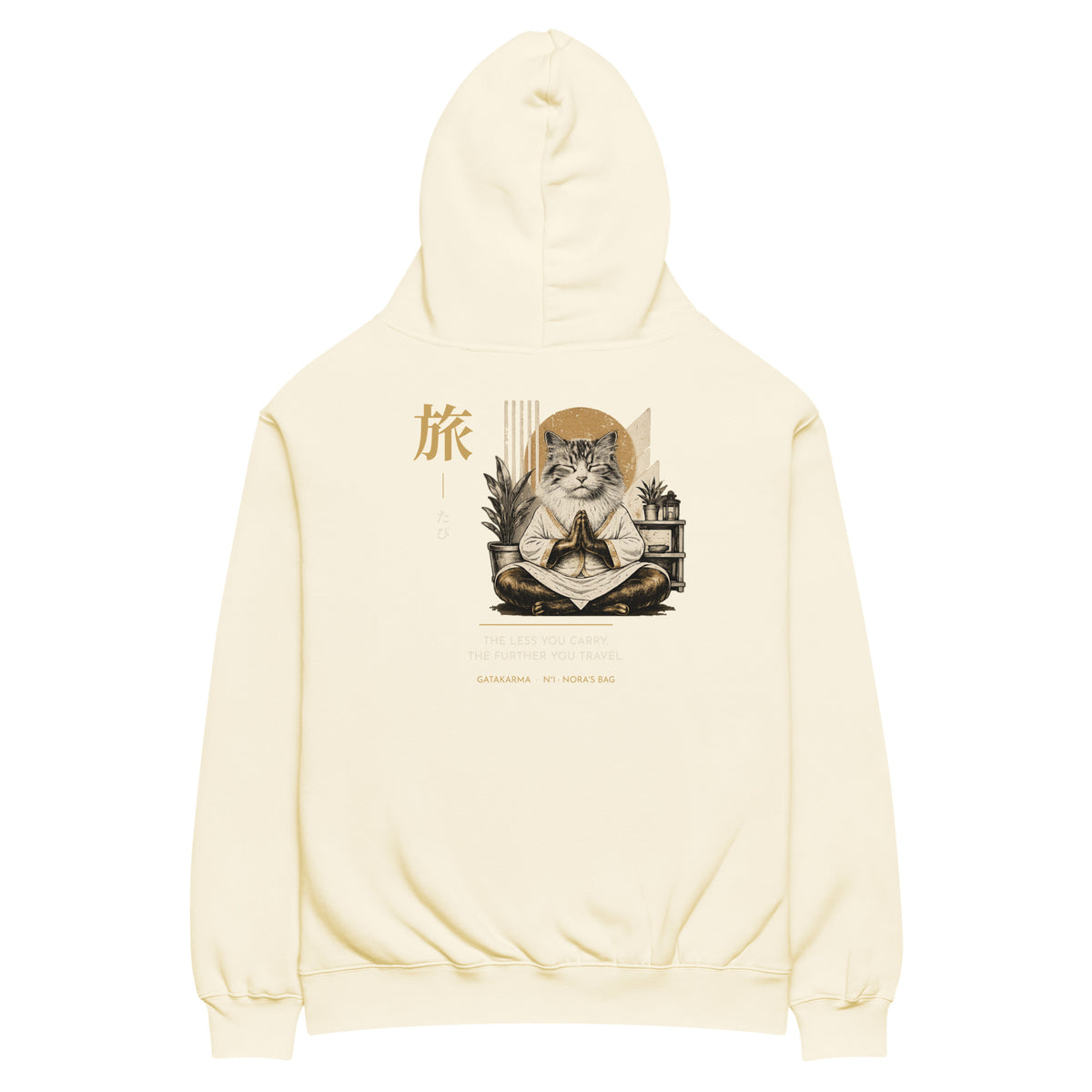 GataKarma Maxim 旅 Hoodie, product view 3 of 15 — Maxims collection by BarnaBorders
