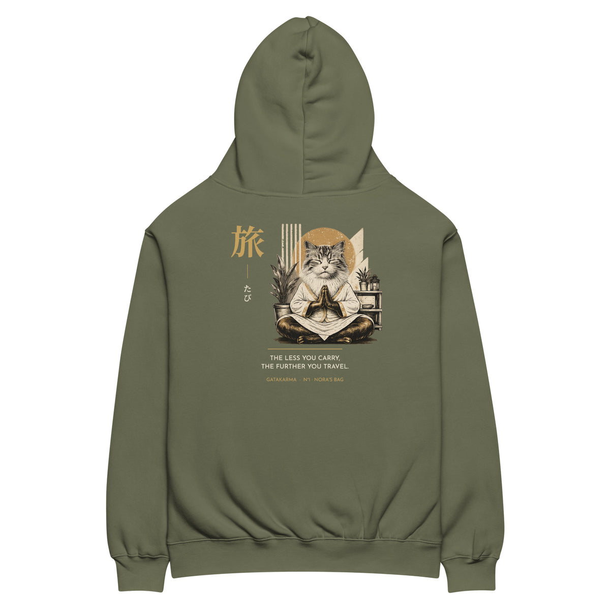 GataKarma Maxim 旅 Hoodie, product view 12 of 15 — Maxims collection by BarnaBorders
