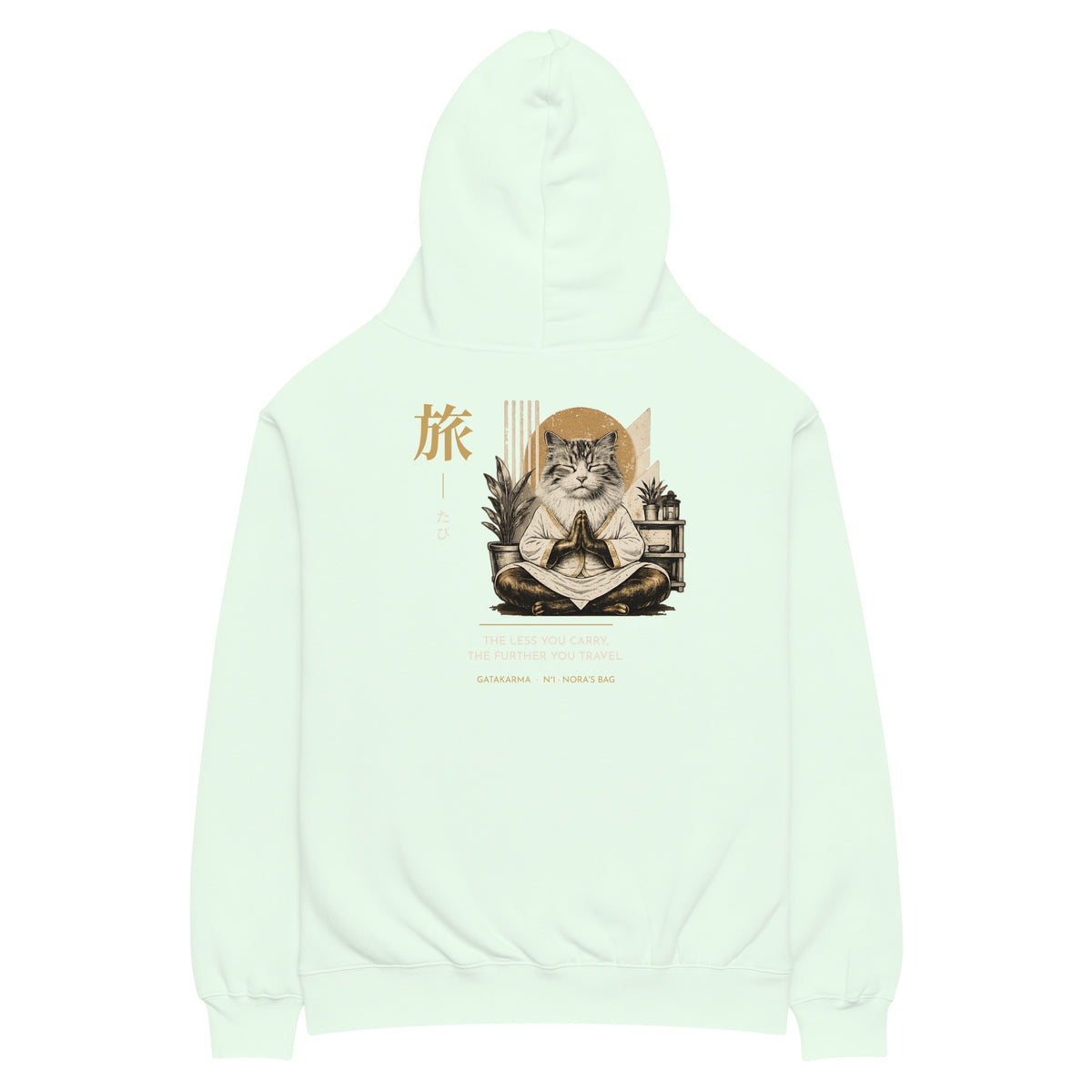 GataKarma Maxim 旅 Hoodie, product view 11 of 15 — Maxims collection by BarnaBorders